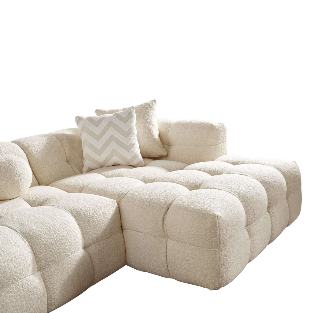 Arhaus Ivory Boucle Sectional Sofa