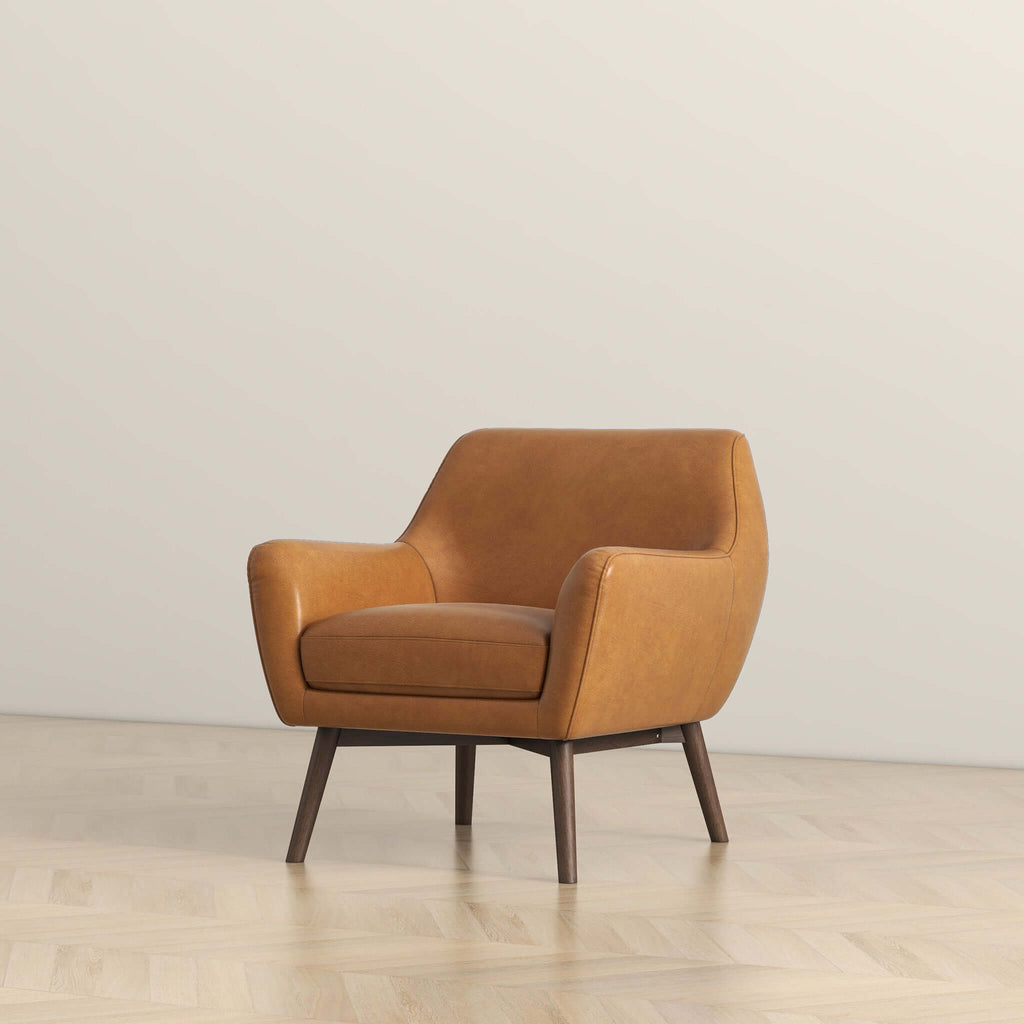 Palen Tan Leather Lounge Chair