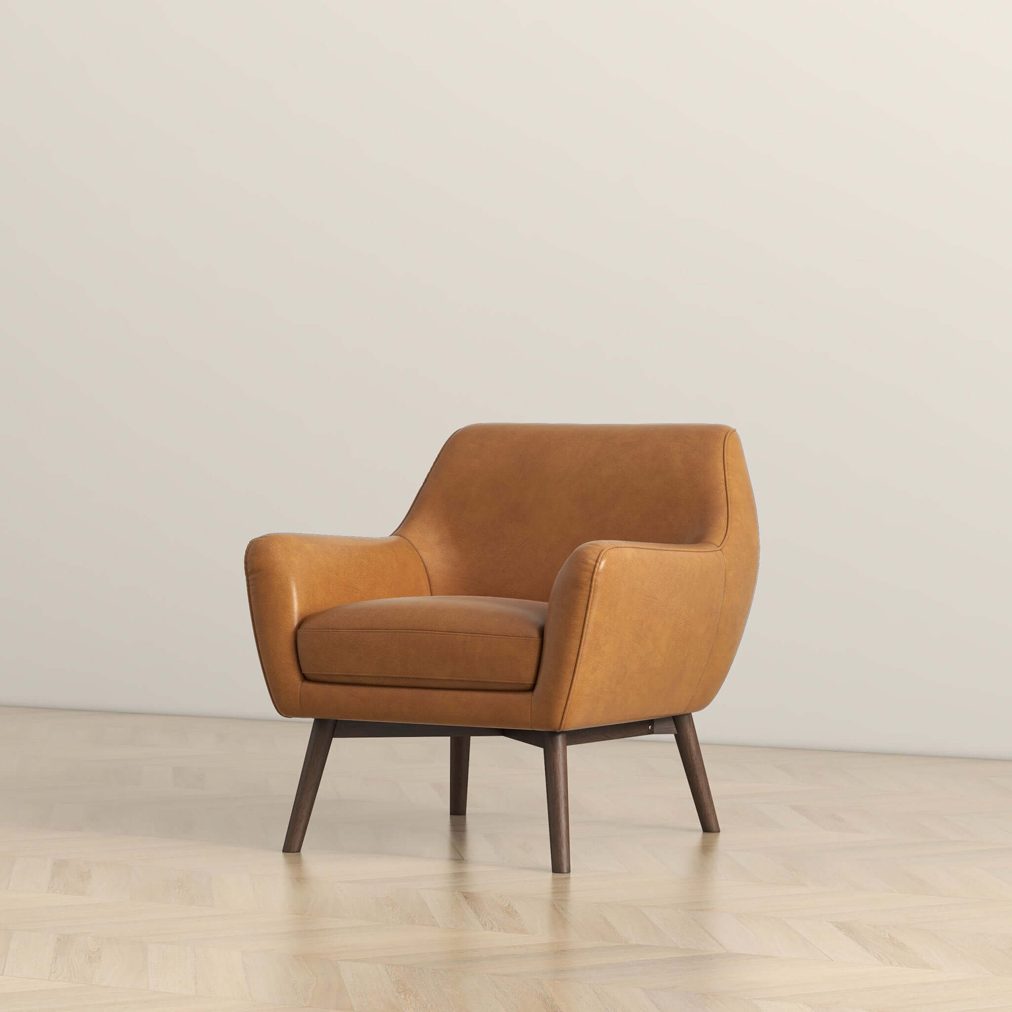 Palen Tan Leather Lounge Chair