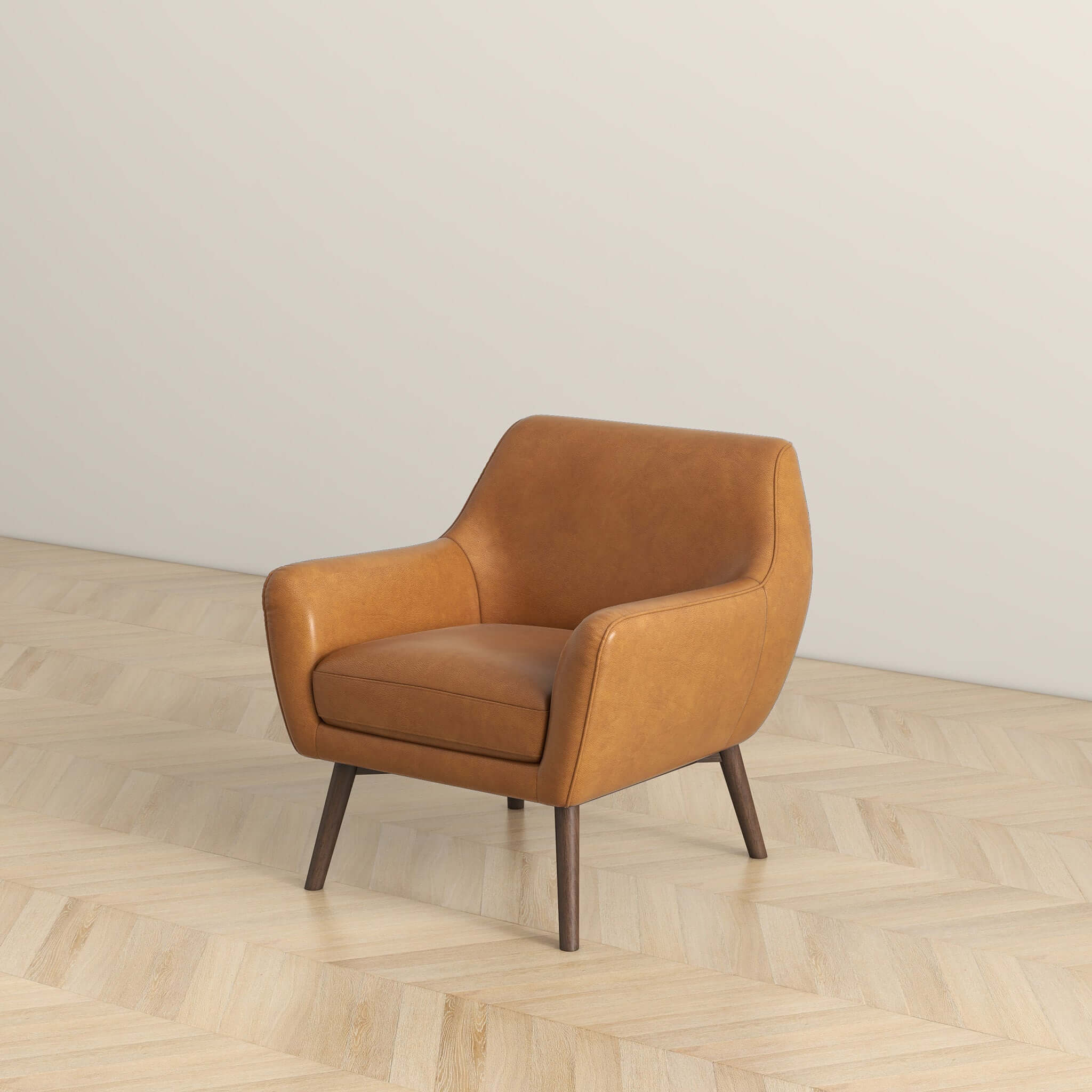 Palen Tan Leather Lounge Chair