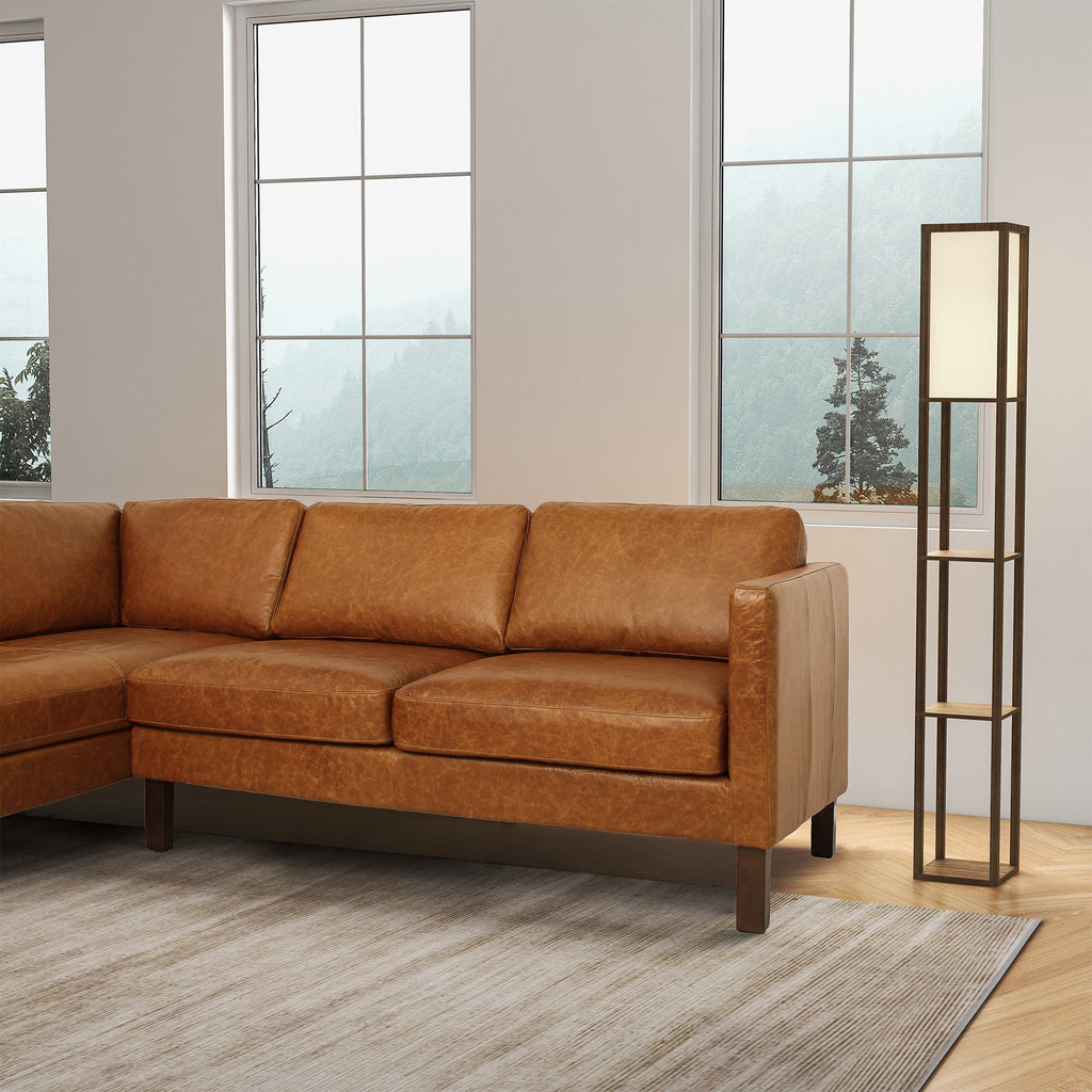 Shelby Leather Sectional Sofa