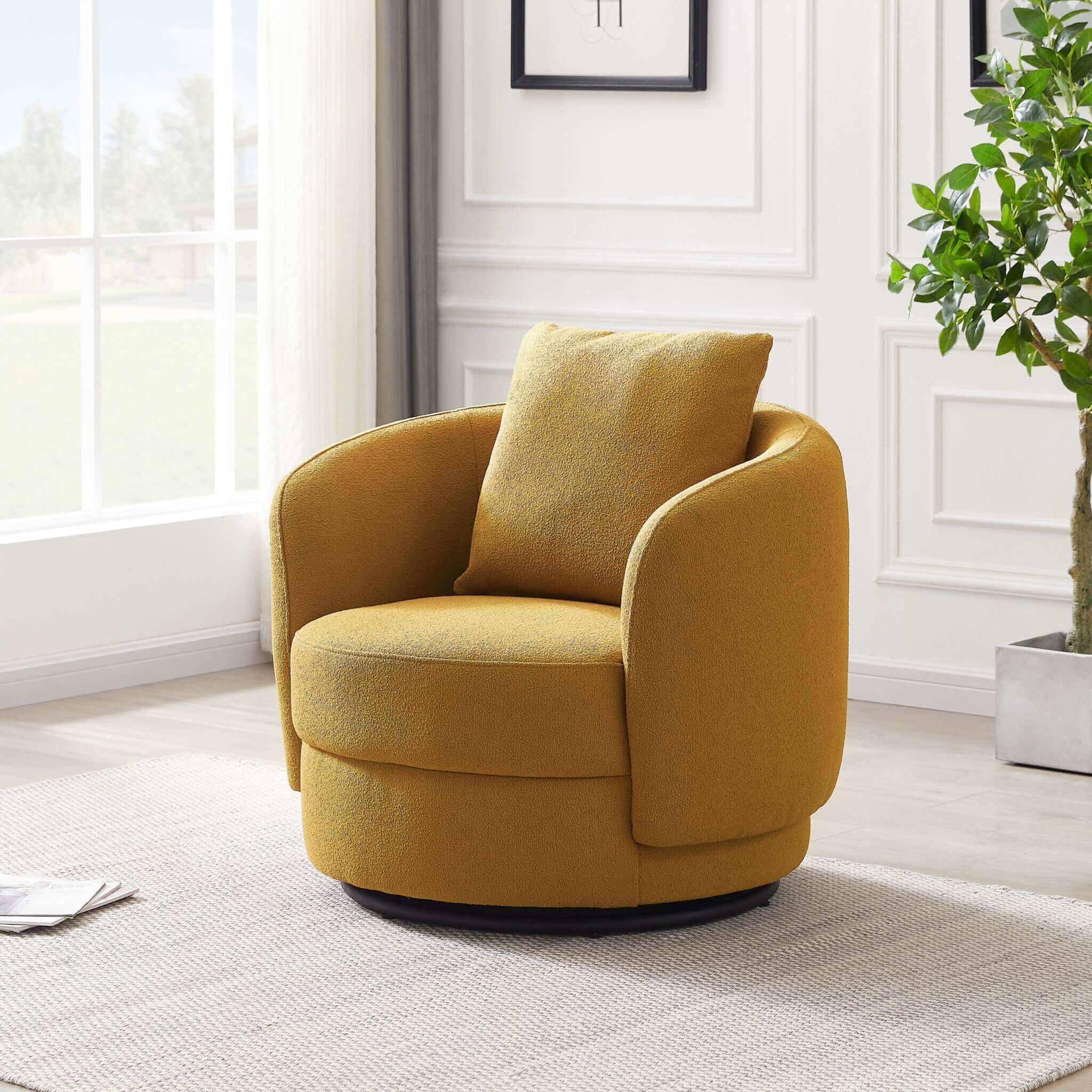 Times Boucle Swivel Chair
